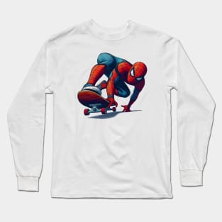 Unleash the Edge: Captivating Anti-Hero Skateboard Art Prints for a Modern and Rebellious Ride! Long Sleeve T-Shirt